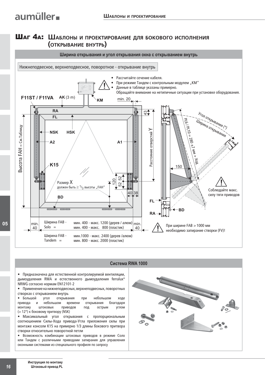 Системы AUMÜLLER RWA 1050