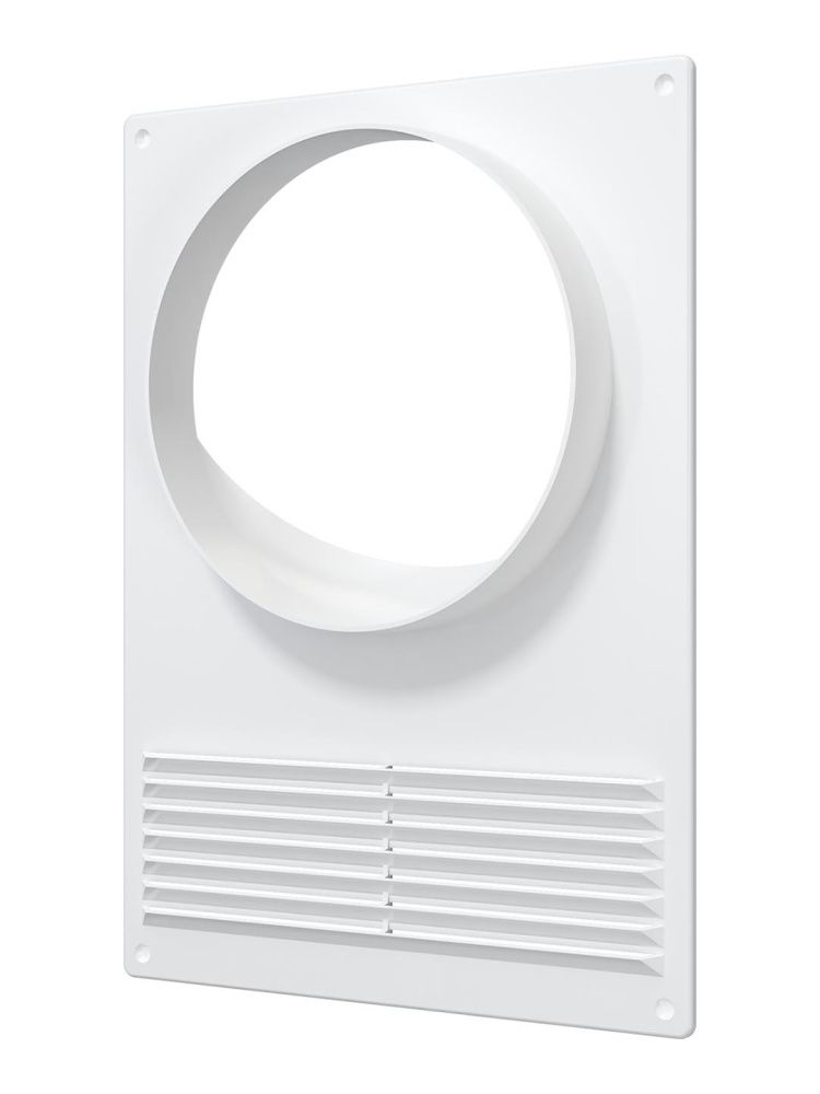 Площадка торцевая ПТПР фланец D130 решетка 180х250 пластик ERA