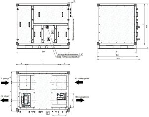 Приточно-вытяжная установка с роторным рекуператором RWN-RR-3600(50c)-ЕС-W-Vertical(N)